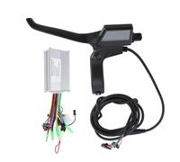Pilipane Electric Bike Controller Kit ABS Aluminum Alloy 36V 48V 350W Motor Controller Brake Lever with 160PDD Display Meter for Modification Cycling Enthusiasts