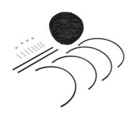 Pilipane Elevated Cat Hammock Bed Comfortable Breathable Removable Raised Standing Pet Sleeping Bed for Home Large Cat Dog Bed Durable Mesh Metal Frame 16.92x16.92x9.64in (Black)