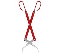 Pilipane Extra Long Aluminum Barbecue Tong w Red Handle, Multifunction Anti Scald Baking Food Clip, BBQ Accessory for Home Camping Cooking, Grill Tongs, 1 Piece, 42.5x8.5cm / 16.7x3.3in