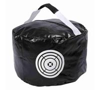 Pilipane Golf Swing Training Bag High Tech Composite Elastic Sponge Soft Plush Golf Smash Impact Contact Power Practice Aid for Golfers Black Yellow 45cm 17.8inch (Black)