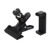 Pilipane Guitar Head Clip Portable Multifunctional Sturdy Guitar Head Phone Holder Mount for Livesteaming Made of Metal Foam ABS Rubber with 360° Rotation for Musicians Streamers