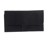 Pilipane Hairdressing Storage Bag PU Leather Scissors Comb Shears Tool Holder Pouch Portable Handheld Organizer for Stylists Barbers Makeup Artists Black