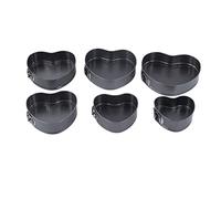Pilipane Heart Shape Springform Pan Non Stick Baking Set 6PCS Stainless Steel Leakproof Detachable Bottom Cake Mold for Cheesecake Mousse Quiche Desserts Birthday Party Wedding Gift