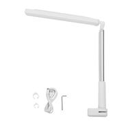 Pilipane LED Clip Desk Lamp Swing Arm Architect Table Clamp Light Adjustable Height Width 360 Rotation for Office Reading Beauty Salon 2800K 6500K 5 Brightness Levels 3600mAh Battery