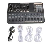 Pilipane Live Sound Card Bluetooth Audio Mixer Voice Changer Smart Noise Reduction Sound Mixing Console with 16 Special Effects for Live Streaming Home Outdoor