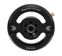 Pilipane Magnetic Phone Tripod Mount Adapter Strong Magnetic Attraction Universal 1/4in Thread Circle Shape Compatible with 12 13 14 15 16 Series for Live Streaming Filming Aluminum Alloy