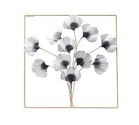 Pilipane Metal Leaf Wall Art Decor Luxurious Metal Ginkgo Biloba Wall Hanging Decoration for Home Living Room Bedroom Office (B)