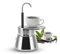 Pilipane Moka Stove Coffee Maker, Stainless Steel Italian Coffee Maker, Portable Espresso Cup Moka Pot for Gas or Electric Stove Top, Espresso Maker Stovetop, Excellent Camping Pot 101 to 500ml