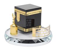 Pilipane Muslim Kaaba Ti Crystal Model 10cm Engraved Color Plated Smooth Finish Kaaba Model with Exquisite Craftsmanship Islamic Decoration for Home Decor Home Table Desktop Decoration Car Decor