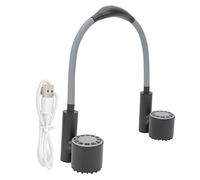 Pilipane Neck Fan Rechargeable Hands Portable Wearable Personal Cooling Fan with 3 Speed Adjustable Bendable Hose 90 Degree Rotating Low Noise 2400mAh Battery for Outdoor Sports Travel (Black)