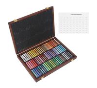 Pilipane Oil Pastels 72 Color Soft Premium Artist Quality Strong Adhesion Vibrant Smooth Laydown Portable Individually Wrapped for Artists Beginners Students Kids Wooden Box Set