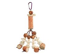 Pilipane Parrot Corn Cob Chew Toys Natural Nutritious Boredom Relief Chewing Toy for Parrots Cockatiel Budgerigar Made of Corn Cob Cuttlefish Bone Rattan Ball Wood Beech Wood Nuts (Rattan Ball Model)