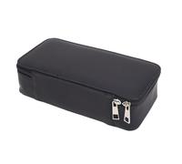 Pilipane Pencil Case Pencil Pouch Stationery Pen Bag Double Layers Large Capacity Zippered Multifunctional Portable Storage Organizer for School Office Travel Students Artists PU Material (Black)