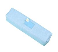 Pilipane Pencil Case Punch Bag Adorable Daisy Pattern Canvas Pen Pouch Organizer for Students School Supplies Large Capacity 8.3 x 2 Inches