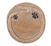 Pilipane Pet Memorial Stone Grave Marker Personalized DIY Resin Pet Headstone with Print Design for Backyard Garden Lawn Outdoor Decoration 15.9x15x2cm (Sandy Yellow)