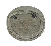 Pilipane Pet Memorial Stone Grave Marker Personalized DIY Resin Pet Headstone with Print Design for Backyard Garden Lawn Outdoor Decoration 15.9x15x2cm (Moss)
