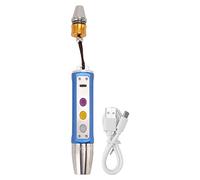 Pilipane Professional Jade Appraisal Light LED Jewelry Identification Flashlight with Stepless Dimming White Yellow Purple Light for Gemstone Enthusiasts Aluminum Alloy 135x20mm (Blue)