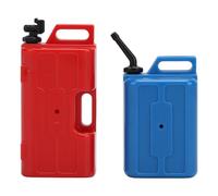 Pilipane RC Simulation Fuel Tank Decoration Cool Realistic 1/10 Scale RC Car Accessories for SCX10 Remote Control Climbing Car Plastic Material (Red+Blue)