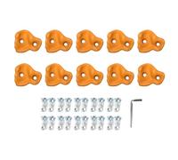 Pilipane Rock Climbing Holds PE Ergonomic Comfortable Hand Feeling Climbing Wall Grips for Indoor Outdoor Kids Adults 10PCS (Orange)