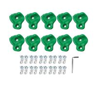 Pilipane Rock Climbing Holds PE Ergonomic Comfortable Hand Feeling Climbing Wall Grips for Indoor Outdoor Kids Adults 10PCS (Green)