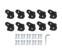 Pilipane Rock Climbing Holds PE Ergonomic Comfortable Hand Feeling Climbing Wall Grips for Indoor Outdoor Kids Adults 10PCS (Black)