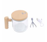 Pilipane Self Stirring Electric Mixing Coffee Mug High Borosilicate Glass Rotating Home Travel Cup