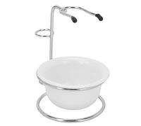 Pilipane Shaving Stand Bowl Set Professional Shaving Soap Bowl Brush Holder Safety Stand Kit for Men