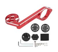 Pilipane SIKW Bicycle Aluminum Alloy Stopwatch Extension Bracket Strong Compatibility High Strength CNC Anodizing Process for Bryton Cateye Outdoor Riding Red 31.8mm 97g