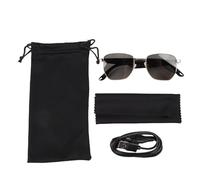 Pilipane Smart AI Glasses with Bluetooth Multifunctional Real Time Translation Smart Sunglasses Support for Deepseek for Meeting Travel Studying (Golden)