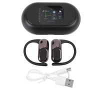 Pilipane Smart Translation Earbuds AI Language Translator Bluetooth Earphone with Full Color Touch Screen HIFI Sound Quality Multi Languages Translation for Business Travel Meetings (Black)