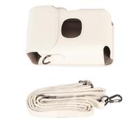 Pilipane Smartphone Printer Hard Case Shockproof Vintage Stylish Travel Bag with Shoulder Strap for Mini Link 2 Mini Link Gift for Photography Enthusiasts PU Leather Velvet (White)