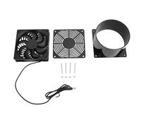 Pilipane Solar Exhaust Fan Kit 2600RPM 430CFM High Efficiency Cooling Ventilation Fan with Safety Grille for Home RV Greenhouse Pet Room ABS Material