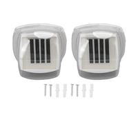Pilipane Solar LED Fence Wall Light Warm Light Transparent Mini Solar Wall Mounted Fence Lamp for Garden Yard Outdoor Decoration ABS Material 92mm Length 2Pcs