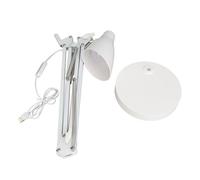 Pilipane Swing Arm Desk Lamp Adjustable Foldable LED Eye Caring USB Powered 10 Brightness Modes 3 Color Temperatures for Office Nail Art Aluminium Alloy PC 35cm Arm (White)