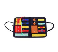 Pilipane Toddler Busy Board Sensory Board Travel Busy Board Color Cognition Pocket Zipper Design Fine Motor Skill Alphabet Learning Toy for Toddlers Babies Felt Material 28x44cm
