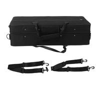 Pilipane Trumpet Storage Box with Shoulder Strap Multiple Compartments Oxford Cloth Trumpet Suitcase Case Large Capacity Durable Portable for Traveling Musicians