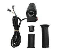 Pilipane Universal Half Twist Throttle Grip 12V 99V Electric Bike Scooter 3 Speed Control Accelerator Handlebar Grip Plastic Black 2.3cm Diameter 1 Pair