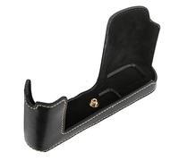 Pilipane Video Camera Half PU Leather Case Cover Bag Bottom Protection Durable Scratch Resistant Lightweight Compact Design for T Camera Black Brown Coffee Optional (Black)