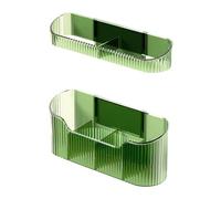Pilipane Wall Mounted Umbrella Stand Holder Space Saving Umbrella Storage Drain Rack for Home Entryway Hallway Plastic 6.3 x 23 x 4cm (Green)