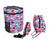 Pilipane Yarn Storage Bag Oxford Fabric Large Capacity Knitting Organizer with Pencil Case for Crafters Travelers Home Use Black Gray Blue