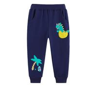 Pilipulu Boys Cotton Sweatpants Dinosaur Sports Trousers Jogger Bottoms Activewear Pants Jogging Kids Jog Pants Joggers with Slank Pockets 3 Years