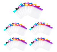 Pill Bags Sliding Buckle, Waterproof Pill Organizer, Reusable Medicine Pouch with Writable Labels and Colorful Partitions 7.5cm Compact Storage for Travel Daily Home 35PCS