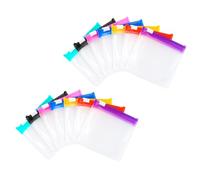 Pill Bags Sliding Buckle, Waterproof Pill Organizer, Reusable Medicine Pouch with Writable Labels and Colorful Partitions 7.5cm Compact Storage for Travel Daily Home 14PCS