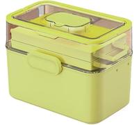 Pill Bottle Organizer, Medicine Storage Box with Three Layers Folding Design, Ideal for Home Medication Management