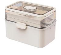 Pill Bottle Organizer, Medicine Storage Box with Three Layers Folding Design, Ideal for Home Medication Management