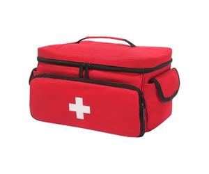 Pill Bottle Organizer - Portable Doctor Satchel, Airline Medicine Carrier, Clinical Visit Tote | Nylon Waterproof Compartment Architecture System, Secure Arrangement Solution During