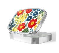 Pill Box-2 Compartment Small Pill Case Portable for Pocket & Purse Single Pill Carrier Pill Container to Hold Vitamins Medication Fish Oil and Supplements BPA-Free