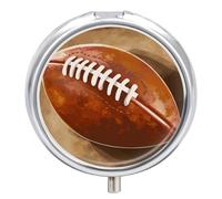 Pill Box 3 Compartment American Football Portable Daily Pill Organizer Travel Medicine Case Vitamin Storage Container