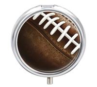 Pill Box 3 Compartment American Football Portable Daily Pill Organizer Travel Medicine Case Vitamin Storage Container