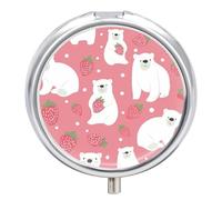 Pill Box 3 Compartment Bears Pattern Portable Daily Pill Organizer Travel Medicine Case Vitamin Storage Container
